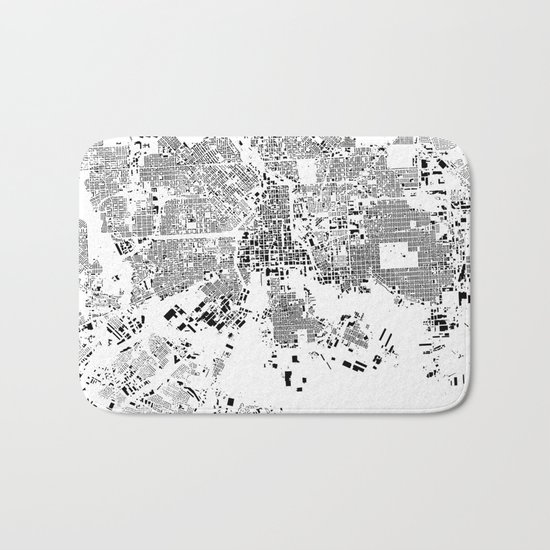 Baltimore Map Schwarzplan Only Buildings Bath Mat