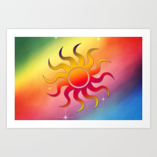 Rainbow Sun Art Print
