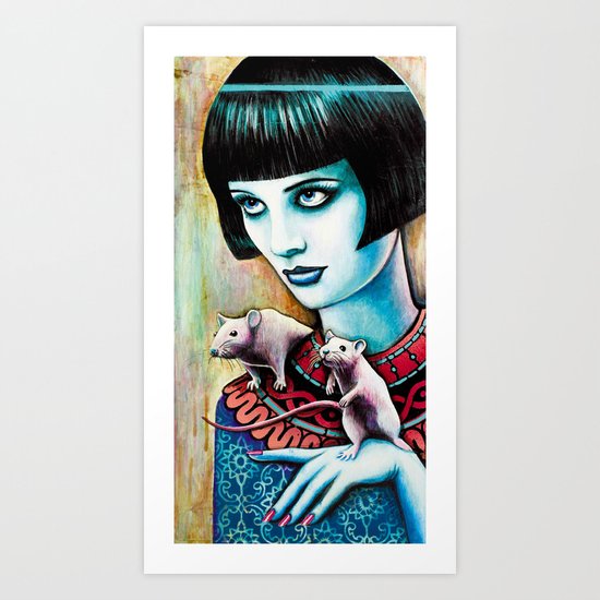 Diana and the Rats Art Print