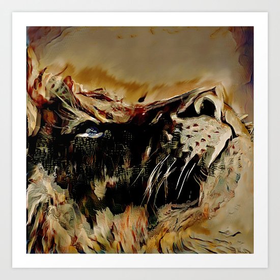 Lions mane Art Print