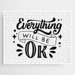 Everything Will Be OK (Typography Design) Jigsaw Puzzle