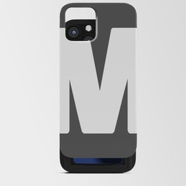 M (White & Grey Letter) iPhone Card Case