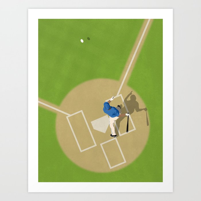 Baseball Player From Above  Art Print