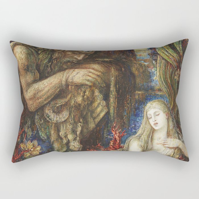 Galatea (from Greek mythology) by Gustave Moreau Rectangular Pillow