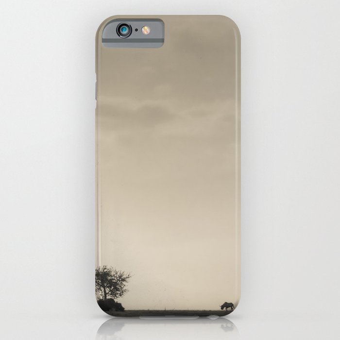 Lone Wildebeest grazing in South Africa iPhone Case