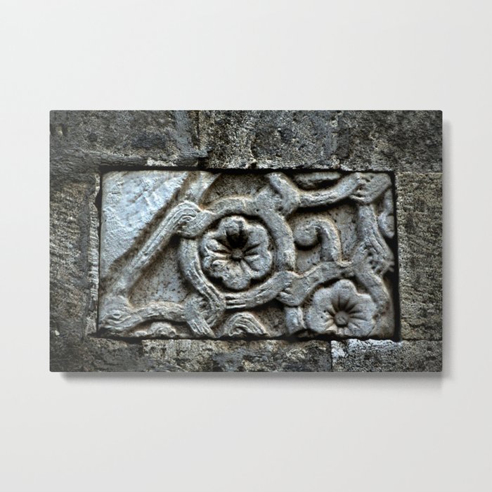 Medieval Carved Stone Wall Metal Print