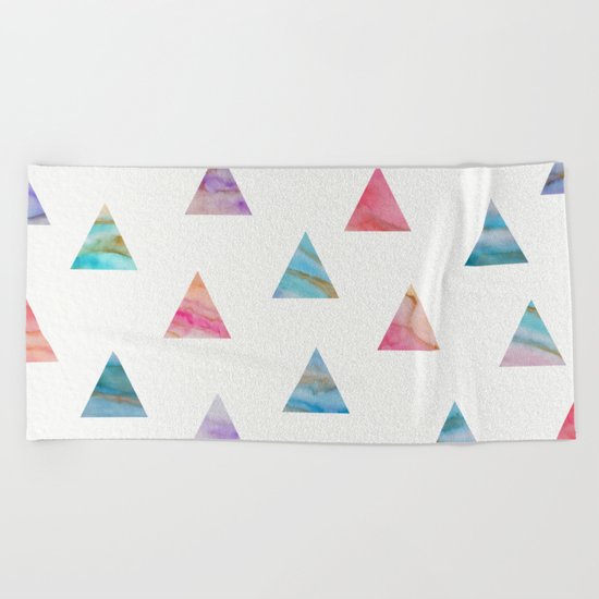 Marble Triangles Beach Towel