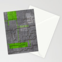 Abstract grey square Stationery Card