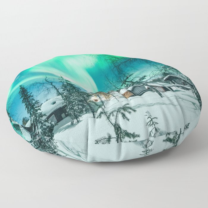 Arctic Night | Northern Lights Floor Pillow