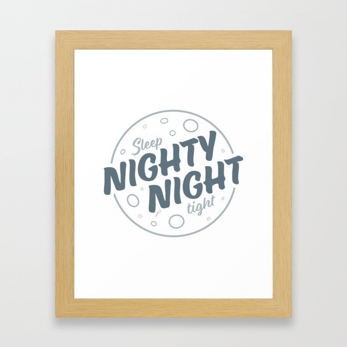 Nighty Night - Dark Framed Art Print