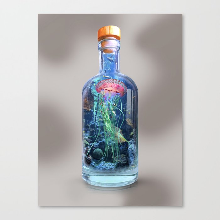 Jellyfish In a Bottle Canvas Print