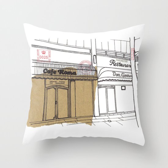 Cafe Roma. Throw Pillow