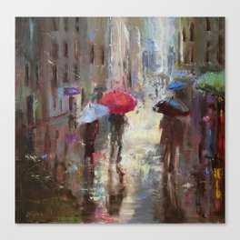 Quietness of Rain Canvas Print