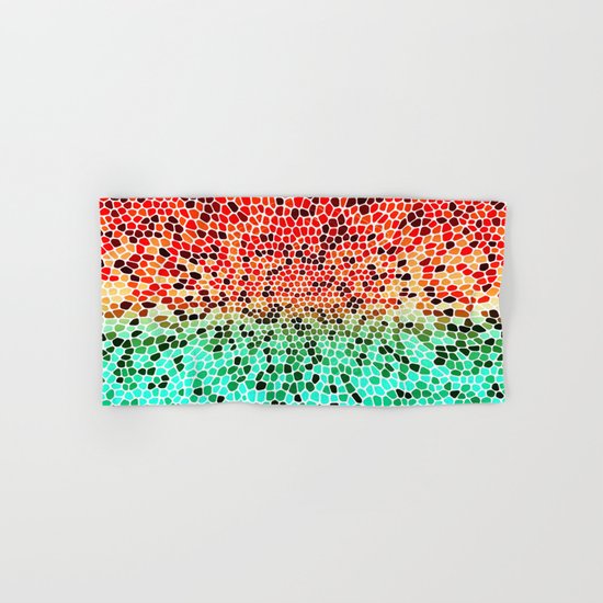 THINK MINTY ORANGE Hand & Bath Towel