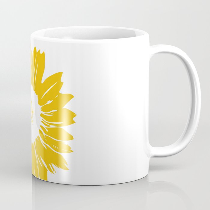 Sunflower Whimsical Bold Abstract Original Graphic Design Coffee Mug