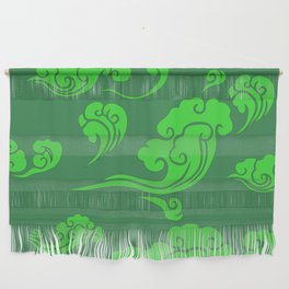 Cloud Swirls - Green Wall Hanging