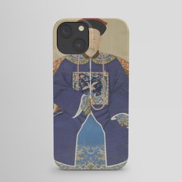 An Ancestor Portrait of an Official - Chinese, 19th century - Scroll painting - Mandarin Court iPhone Case
