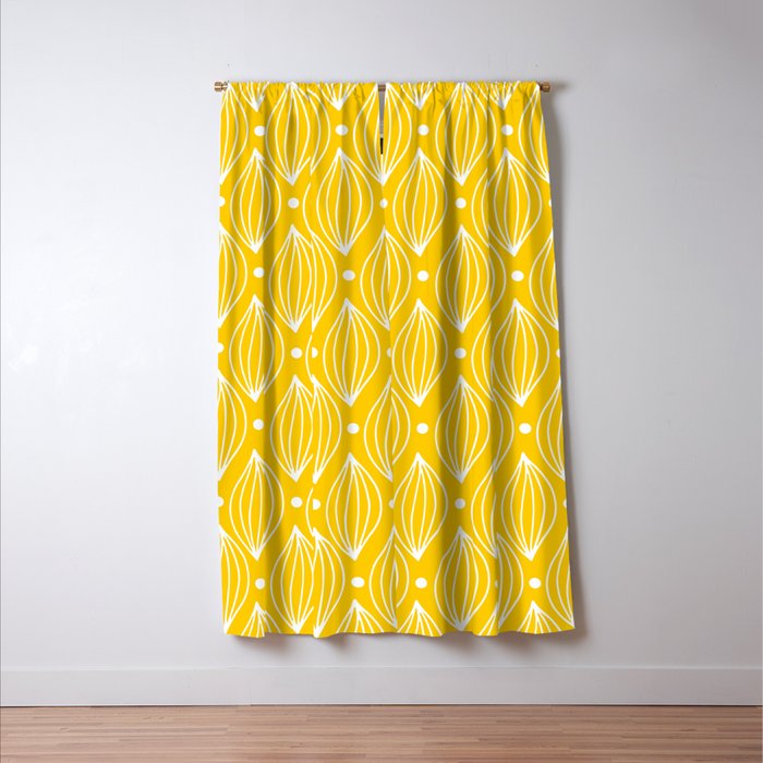 Mustard Yellow Blackout Curtain By Janhvi Society6