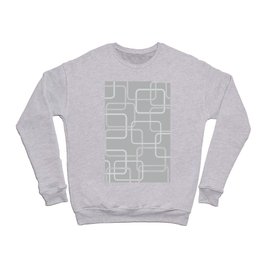 Mid Century Gray Modern Retro Atomic Geometry Crewneck Sweatshirt