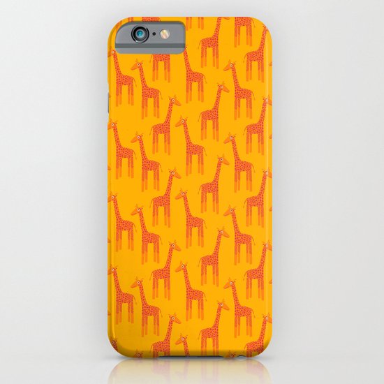 Giraffes-Orange iPhone & iPod Case