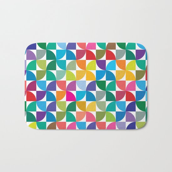 Geometrical work - Colours rotation Bath Mat