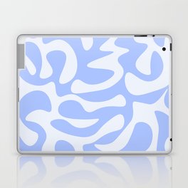 Abstract Mid century Modern Shapes pattern - Purple and White Laptop Skin
