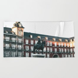Spain Photography - Historical Landmark In Madrid Beach Towel