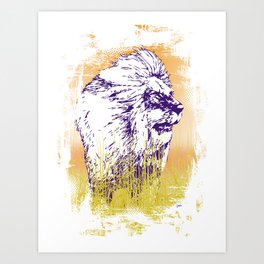 Lion Color Art Print