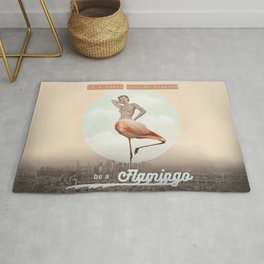 Be a Flamingo Area & Throw Rug