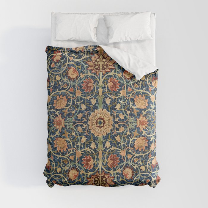 William Morris Floral Carpet Print Comforter
