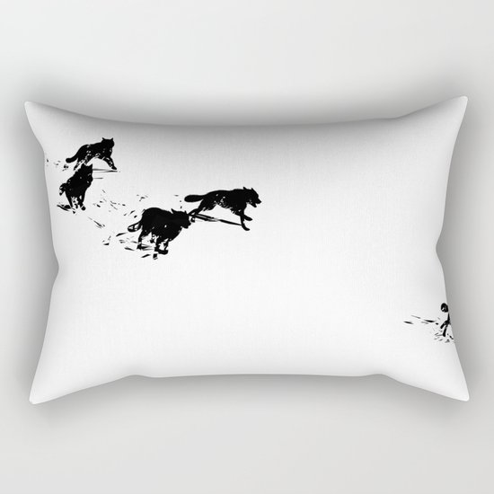 snowblinded // (wolf pack) Rectangular Pillow