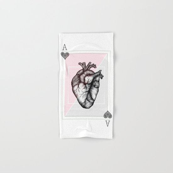 Ace of Hearts Hand & Bath Towel