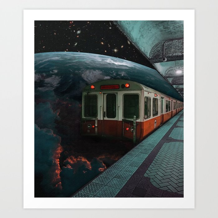 train to space Art Print