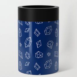 Blue and White Gems Pattern Can Cooler