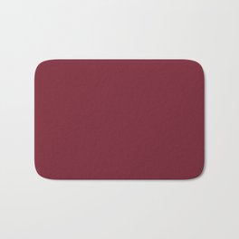 Deep Ruby Red Velvet Solid Color Parable to Pantone Rhubarb 19-1652 Bath Mat | Red, Graphicdesign, Solidcolor, Plain, Colors, Abstract, Dark, Graphic Design, Nature, Minimalist 