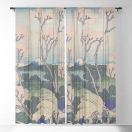 Shinagawa on the Tokaido Sheer Curtain