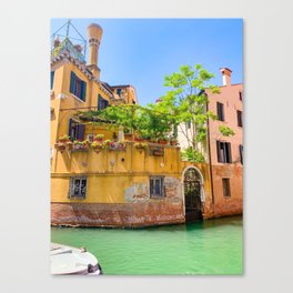Garden Baskets Across the Canal in Venice Canvas Print