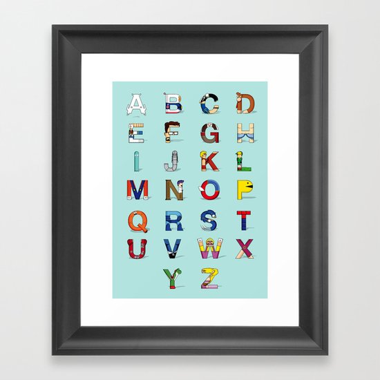 VGC alphabet Framed Art Print