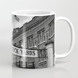 Fort Worth Stockyards Black White Coffee Mug