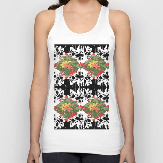 Flower Stamp Unisex Tank Top