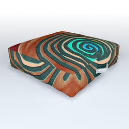 Tribal Maps - Magical Mazes #02 Outdoor Floor Cushion