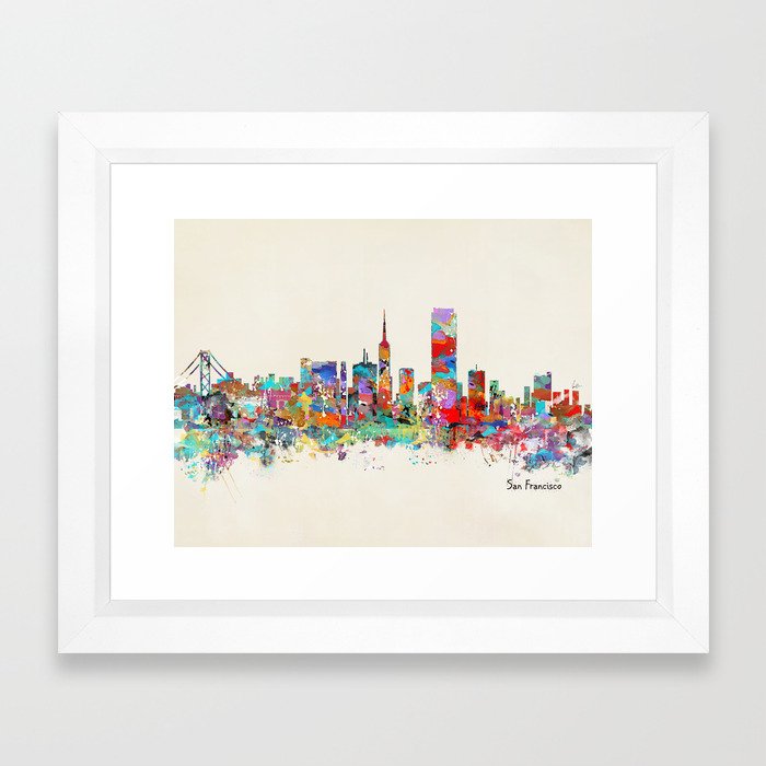 San Francisco skyline Framed Art Print