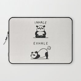 Inhale Exhale Panda Laptop Sleeve