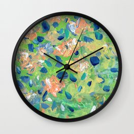 Just Because - Abstract floral Wall Clock