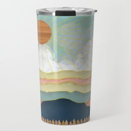 Boho Abstract Mountain Travel Mug