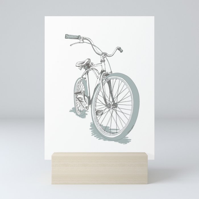 Beach bike Mini Art Print