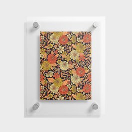 Orange & Yellow Zinnias Floating Acrylic Print