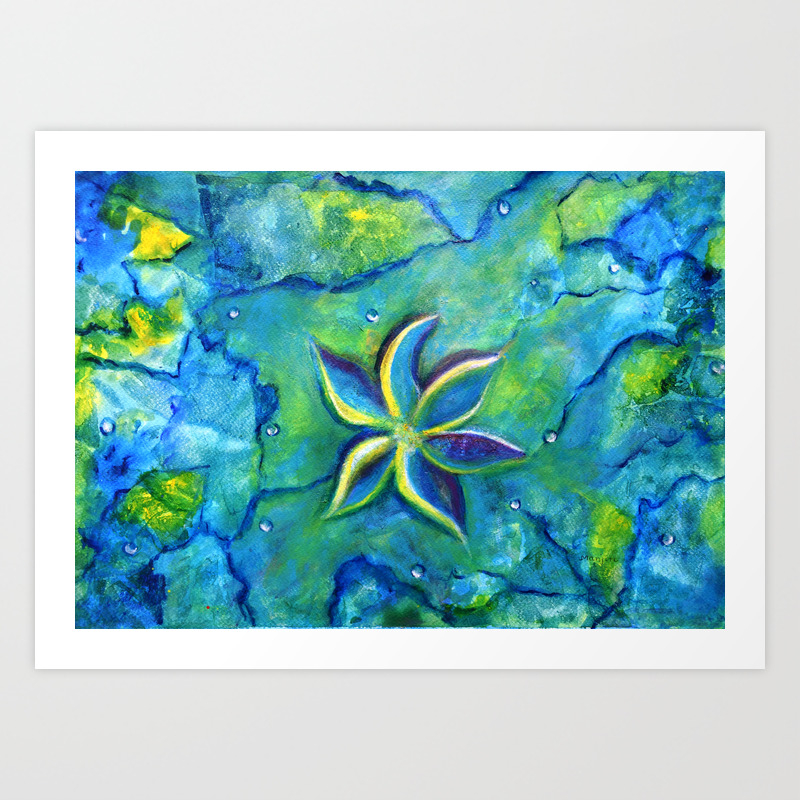 The Fallen One Story Of A Flower Colorful Abstract Painting Art