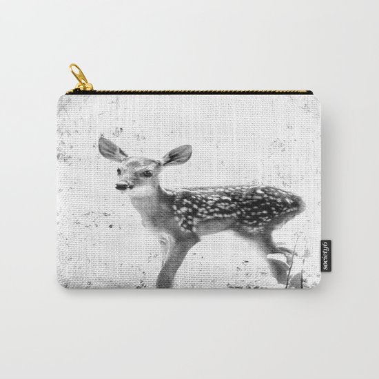 The Sweetest fawn Black & White Carry-All Pouch