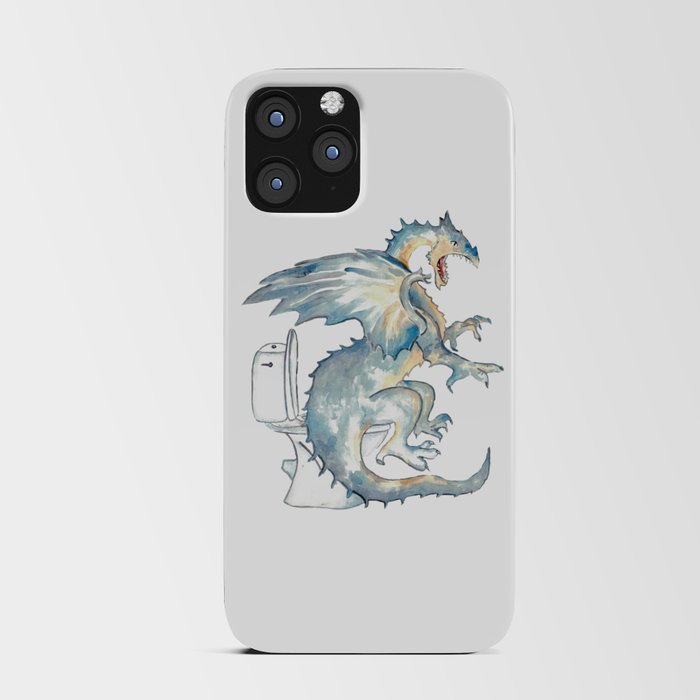 Dragon toilet Painting Wall Poster Watercolor iPhone Card Case